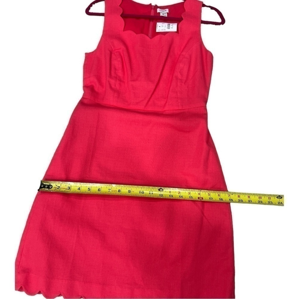 J. Crew Factory Basketweave Scallop-Edge Dress in Primrose NWT Size 4 - Picture 10 of 14